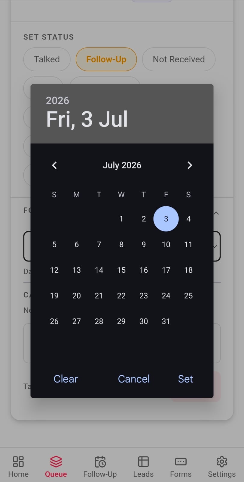 Schedule a follow-up
